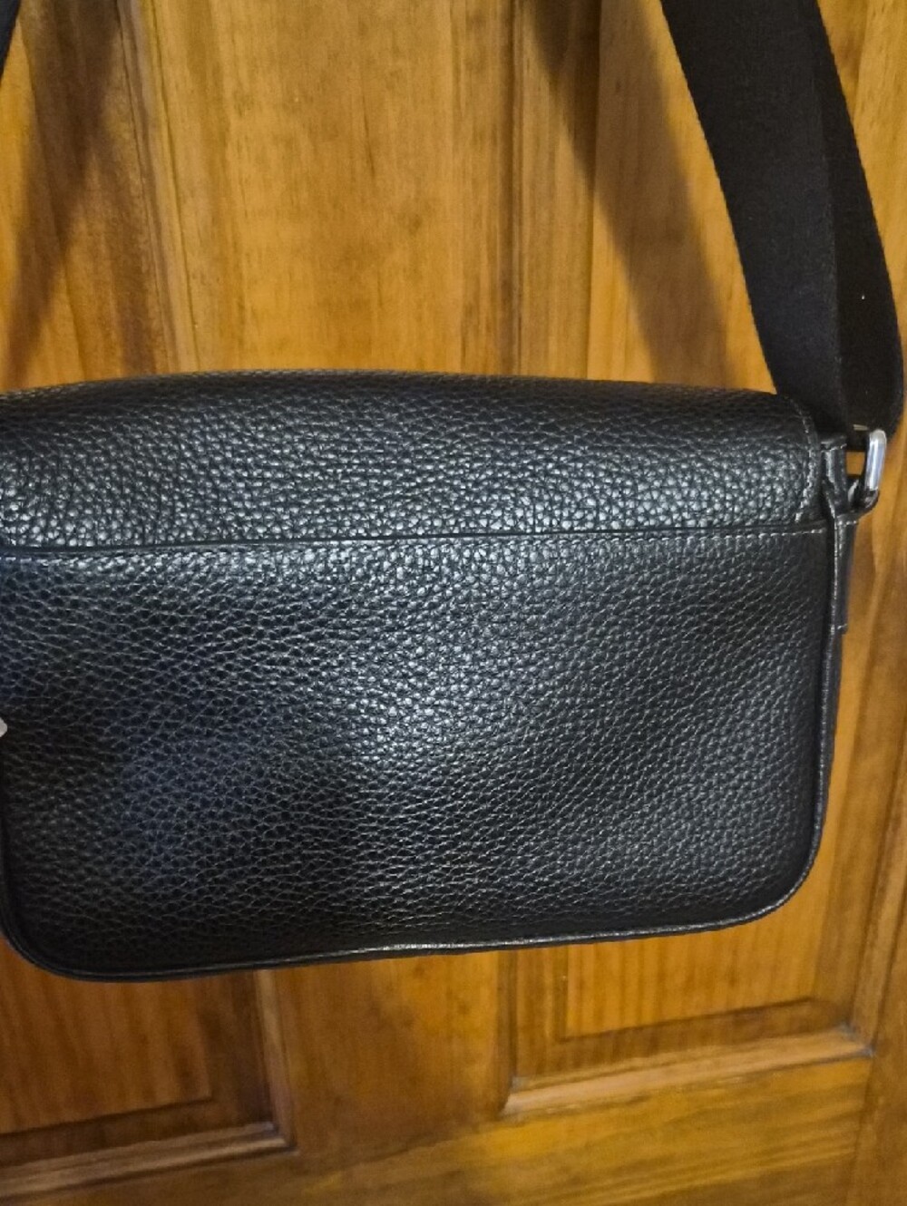 Black Crossbody Leather Bag - Adjustable Strap - Picture 8 of 8